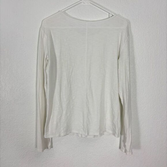 Lululemon White Scoop Neck Long Sleeve Top Size 10 - Picture 2 of 6
